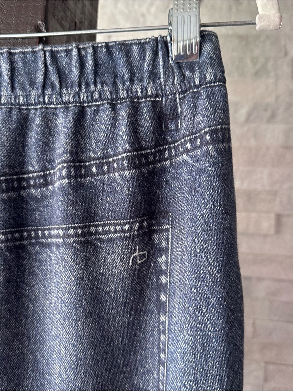 rag & bone Wide-Leg Two Tone Frayed Hem Miramar Jeans in Washed Blue Size Small - Picture 5 of 9